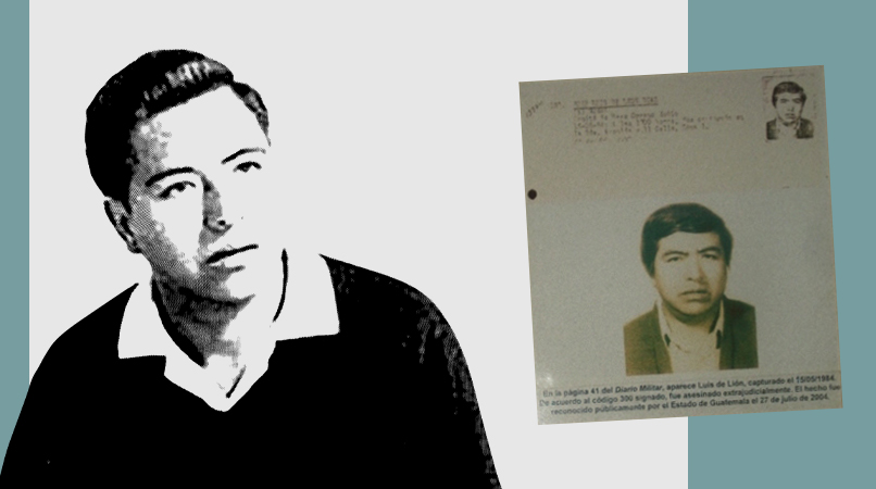 Luis de León’s entry in “Diario Militar” (a secret military record).